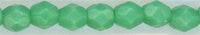 fp4-144 4mm Fire Polish  Opaque Green Turquoise (50)