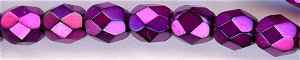 fp4-401 4mm Fire Polish  Metallic Fuchsia (100)