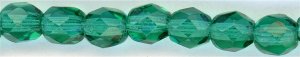 fp4-417 4mm Fire Polish  Teal Green (50)