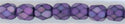 fp4-420 4mm Fire Polish   Snake Lilac (50)