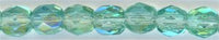 fp4-424 4mm Fire Polish  Aqua AB (100)