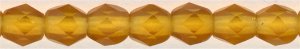 fp4-431 4mm Fire Polish  Matte Burnt Amber (100)