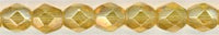 fp4-442 4mm Fire Polish  Topaz Luster (50)