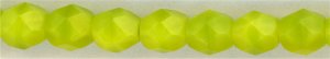 fp4-455 4mm Fire Polish  Lime Yellow (100)