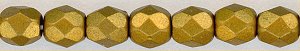fp4-044 4 mm Fire Polish -Matte Bronze Gold(100)