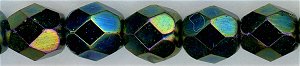 fp6-013 6 mm Fire Polish - Green Iris (25)