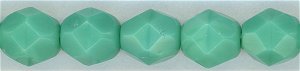 fp6-029 6 mm Fire Polish - Opaque Turquoise (25)