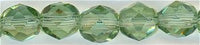 fp6-064 6 mm Fire Polish - Light Prairie Green (25)
