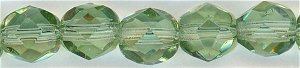 fp6-064 6 mm Fire Polish - Light Prairie Green (25)