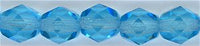 fp6-150 6 mm Fire Polish - Aquamarine (25)