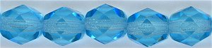 fp6-150 6 mm Fire Polish - Aquamarine (25)