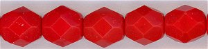 fp6-618 6 mm Fire Polish - Opaque Red (25)