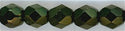 fp6-621 6 mm Fire Polish - Metallic Green (25)