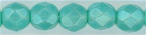 fp6-626 6 mm Fire Polish - Turquoise Snake (50)
