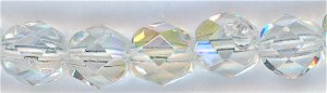 fp6-628 6 mm Fire Polish - Bright Crystal AB (50)