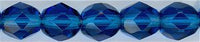 fp6-630 6 mm Fire Polish - Capri Blue (25)