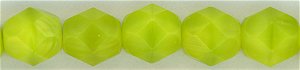 fp6-633 6 mm Fire Polish - Opaque Lime (25)