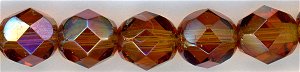 fp6-635 6 mm Fire Polish -  Dark Topaz Celsian (25)