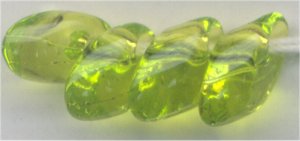 lma-0143 - 4x7mm Long Magatama - Transparent Chartreuse (tube)