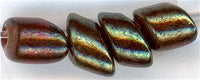 lma-0315 - 4x7mm Long Magatama - Burgundy Gold Luster (3 inch tube)