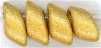 lma-4202-f - 4x7mm Long Magatama - Duracoat Galvanized Matte Gold (3 inch tube)