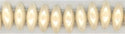 lnt2-023 Opaque Cream 2-hole Lentil
