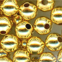 met-002 met-002 4mm Gold Metal Beads (pkg 100)
