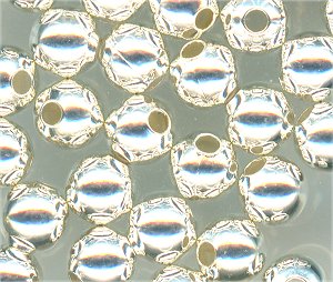 met-003 met-003 3mm Silver Plated Round Metal Beads (pkg 50)