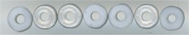 ob-074  Matte Silver Chalk O Bead
