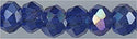 rn3-021AB 3 mm Crystal Rondel Dark Sapphire AB (strand)