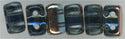 rul-043 - Aquamarine Capri Gold   3x5mm Rulla Beads
