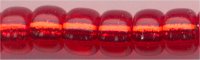 6-0010  Silver Lined Flame Red 6° Seed bead