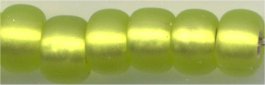 6-0014-f   Matte Silver Lined Chartreuse 6° Seed bead