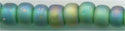 6-0146-fr  Matte Transparent Green AB 6° Seed bead