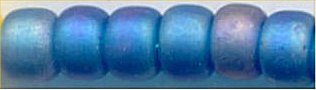 6-0149-fr  Matte Transparent Capri Blue AB 6° Seed bead