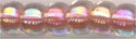 6-0275  Dark Peach Lined Crystal AB 6° Seed bead