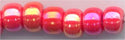 6-0407-r   Opaque Vermillion Red AB 6° Seed bead