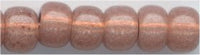 6-0641   Dyed Rose Bronze Silver Lined Alabaster 6° Seed bead