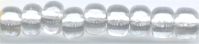 6-1105  Color Lined Clear/Silver 6° Seed bead