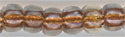 6-1551  Color Lined Clear/Burnt Orange  6° Seed bead