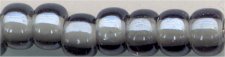 6-1841  Color Lined Black/Grey 6° Seed bead