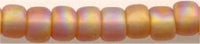 8-0162-cf-t   Frosted Transparent Rainbow Dark Amber  8° Seed bead