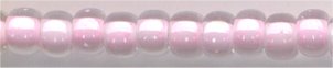 8-0207  Color Lined Pale Pink  8° Seed bead
