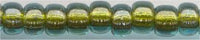 8-0229  Color Lined Olive Green  8° Seed bead