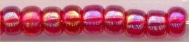 8-0254  Transparent Red AB  8° Seed bead