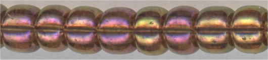 8-0301   Dark Topaz Rainbow Gold Luster  8° Seed bead