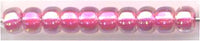 8-0355  Medium Pink Lined Crystal AB  8° Seed bead