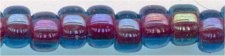 8-0381-t  Inside Color Maroon/Lt Blue  8° Seed bead
