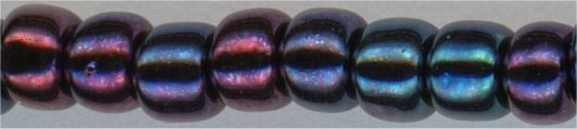 8-0504-t  Metallic Blue Plum Iris  8° Seed bead