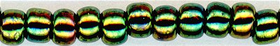 8-050   8-t  Metallic Moss Green  8° Seed bead